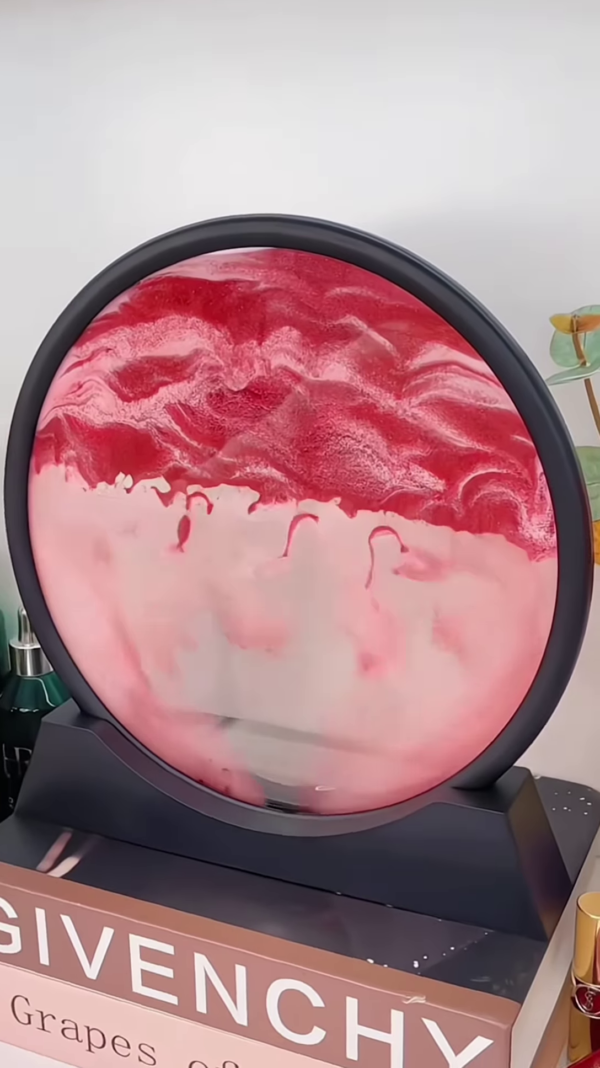 Elegant Rotating Sand Art Frame ? Mesmerizing Pink Landscape Edition - Image 2