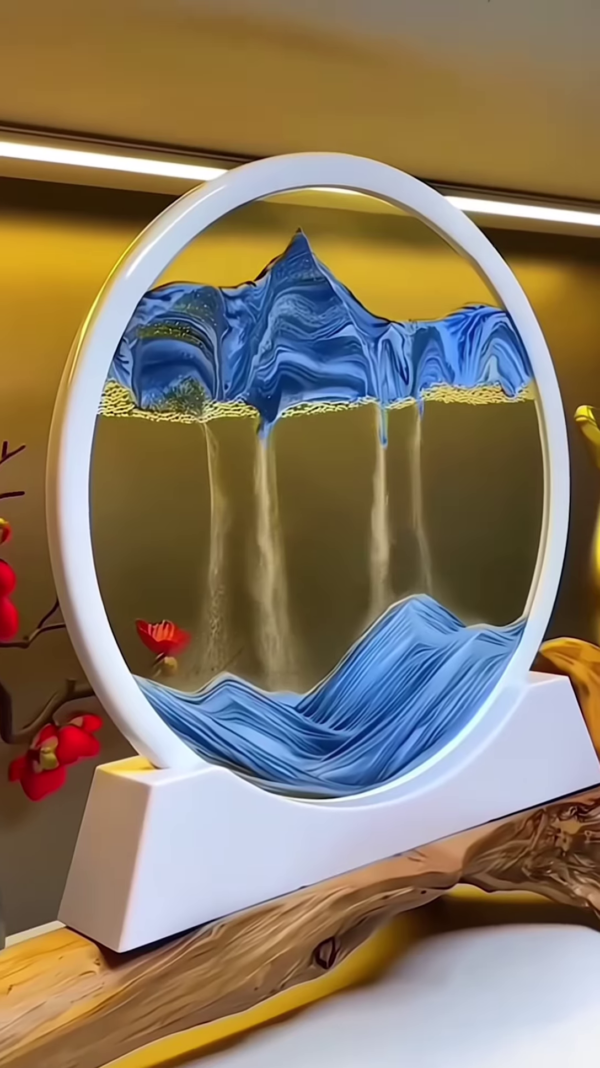 Elegant Rotating Sand Art Frame ? Mesmerizing Pink Landscape Edition - Image 3