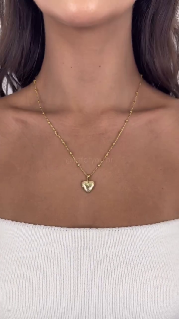 Solid Heart Pendant Necklace - Image 5