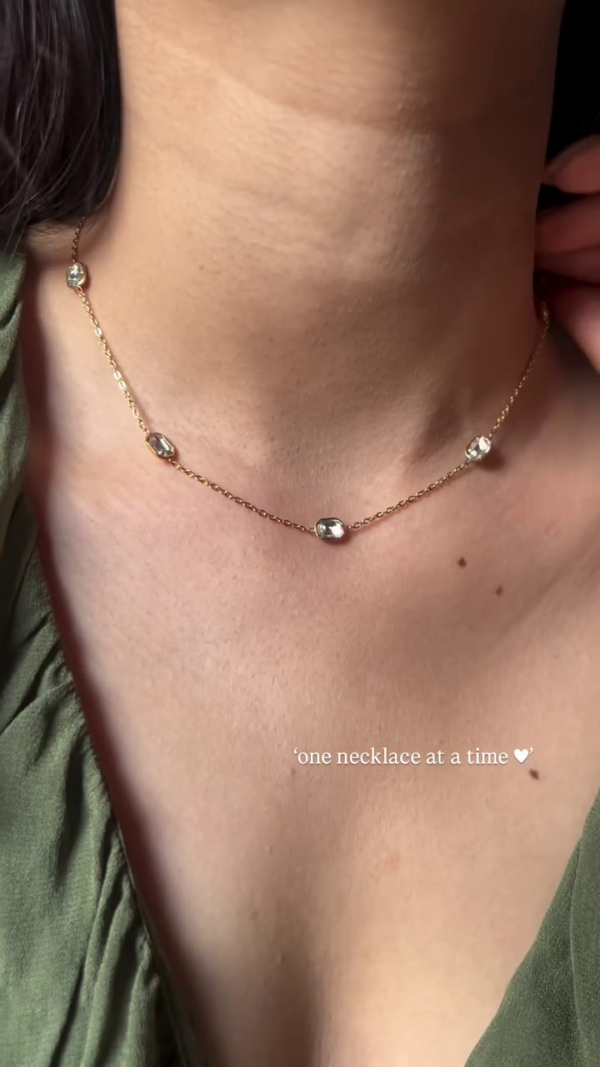 Delicate Disc Drop Necklace - Image 5
