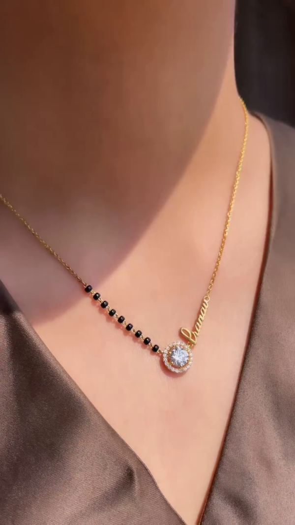 Personalized Diamond Accent Mangalsutra Necklace