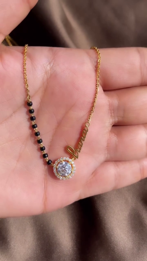 Personalized Diamond Accent Mangalsutra Necklace - Image 2